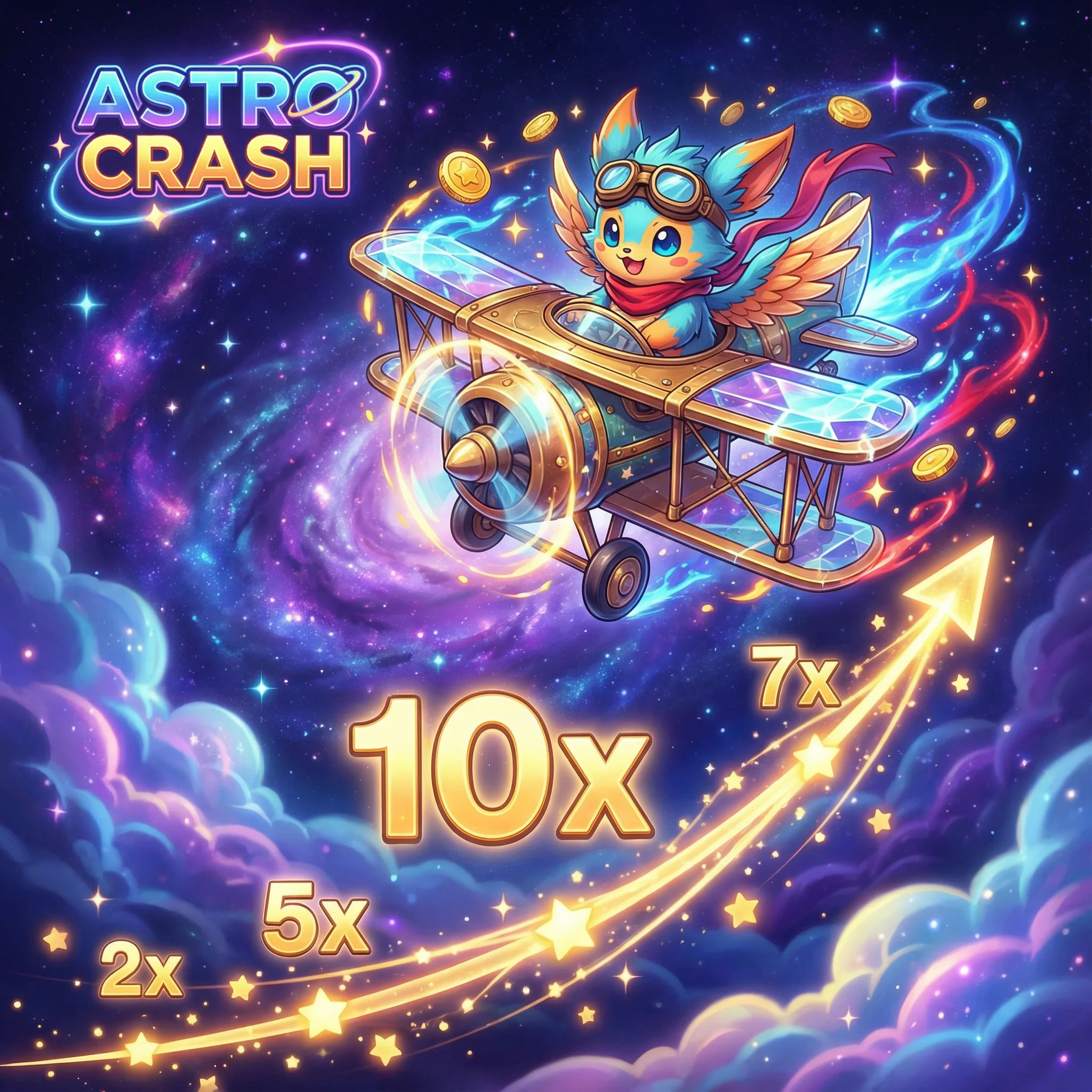Juego Aviator con avión volando y multiplicadores
